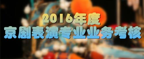 欧美操逼干逼国家京剧院2016年度京剧表演专业业务考...